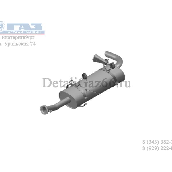 Глушитель ГАЗель дв. УМЗ 4216 ЕВРО-4 (ООО "Бозал-ГАЗ" ГАЗ Оригинал) /3302-1201008-40/
