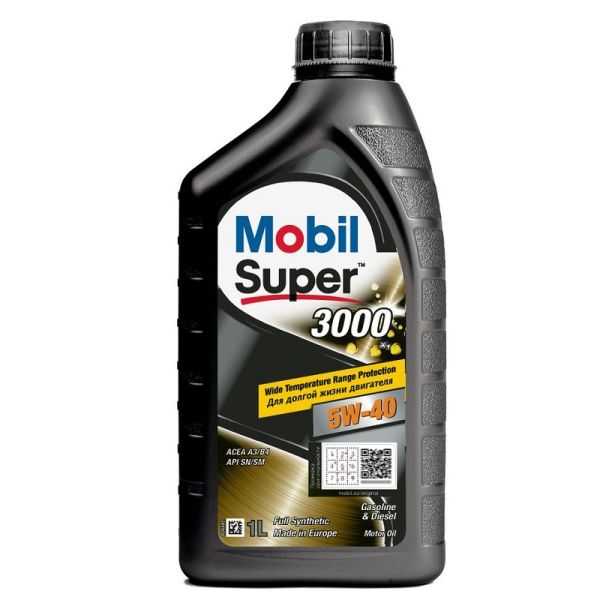 Масло моторное "MOBIL" Super 3000 5W40 (1 л) синт.