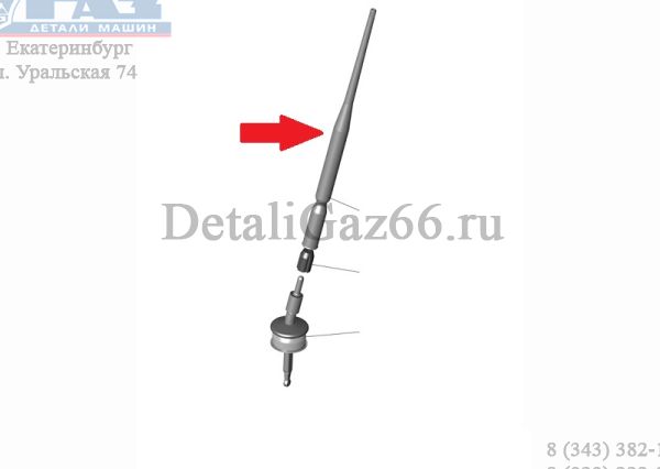 Рычаг КПП Соболь, ГАЗель верх. (бизнес) (ООО "Автомобильный завод "ГАЗ") /2217-1702142/