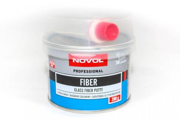 Шпатлевка со стекловолокном 0,2кг "Novol Fiber" /1220/
