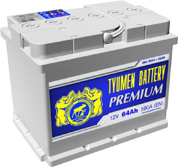 АКБ Тюмень Premium 64 А/ч, 620A, о/п, 12 В (242х175х190) /6CT64L0/