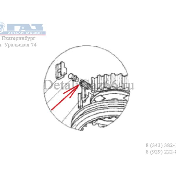 Пружина синхр. КПП ГАЗ-3309, Валдай (Технотрансдеталь  ГАЗ Оригинал) /3309-1701170/