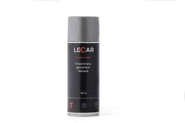Очиститель двигателя пенный 520 мл. (аэрозоль) (фирм. упак. LECAR) /LECAR000030611/