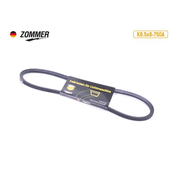 Ремень 750 (8,5х8) насоса ГУРа дв. УМЗ-4216 ЕВРО-3 (ZOMMER) /858750A/
