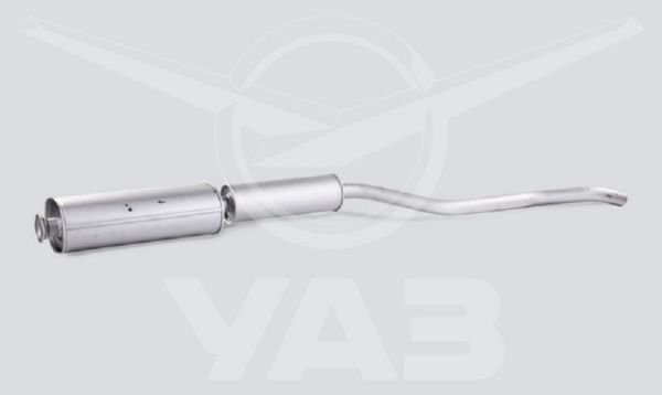 Глушитель УАЗ-3741,2206 дв. 409 с резонатором (в упак. УАЗ Оригинал) /2206-95-1201008/
