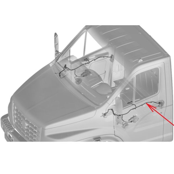 Автопроводка жгут двери ГАЗон NEXT левый (ООО "Арзамасское ПО Автопровод" ) /C41R11.3770805-20/
