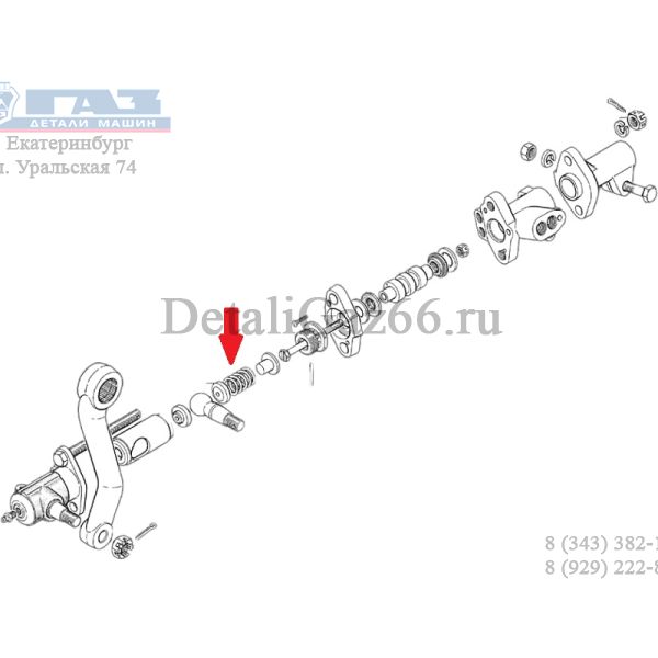 Пружина продольной рул. тяги ГАЗ-3309 (ООО "Производственная Компания "Альтек") /51-3003021/