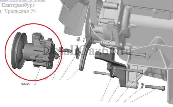 Насос ГУРа ГАЗель дв. 4216, Evotech А274 (Evamo ГАЗ Оригинал) /А21R23.3407008/