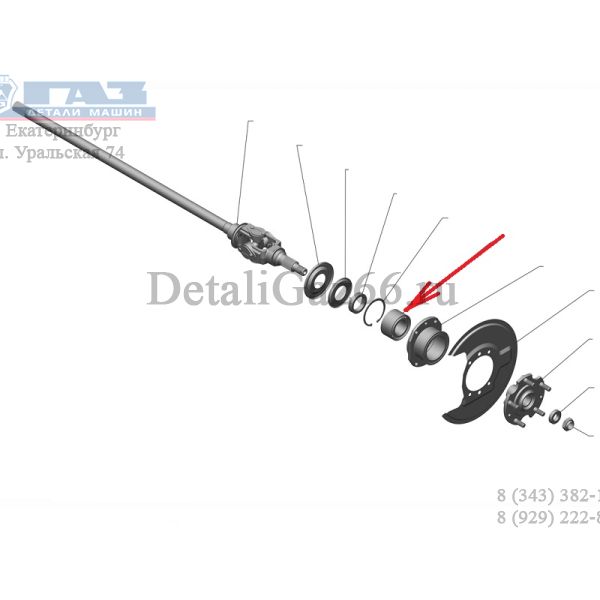 Подшипник ступицы перед. Соболь 4WD (ф.Wanxiang ГАЗ Оригинал) /.JХС25469С/JХС25469DА/
