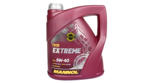 Масло моторное "MANNOL" Extreme 5W40 API SN/CF; ACEA A3/B4 (4 л.) синт. /MN79154/