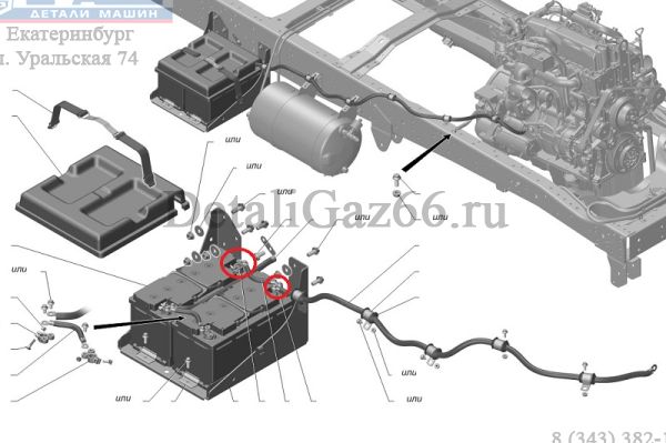 Клемма АКБ ГАЗон NEXT (+) (ООО"Арзамасский литейно-механический завод "Старт" ГАЗ Оригинал) /3309.3724310/