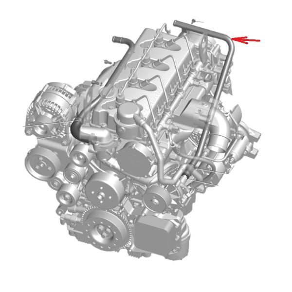 Трубка отводящая системы отопления ГАЗель дв. Cummins ISF 2.8L (ПАО "ГАЗ") /3302-8120012/