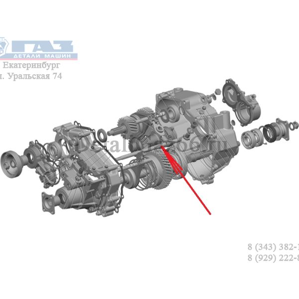 Шток промежуточный РК ГАЗель, Соболь 4WD с Евро-4 (ООО "НИЖЕГОРОДСКИЕ МОТОРЫ") /33027-1802152-10/