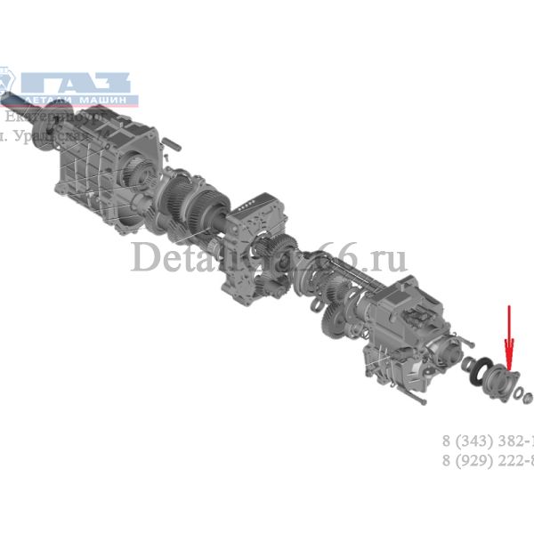 Фланец втор. вала КПП ГАЗель NEXT (A21R22, A31R32, A21R23, A63R43) (ООО "НИЖЕГОРОДСКИЕ МОТОРЫ" ГАЗ Оригинал) /А21R22-1701238/