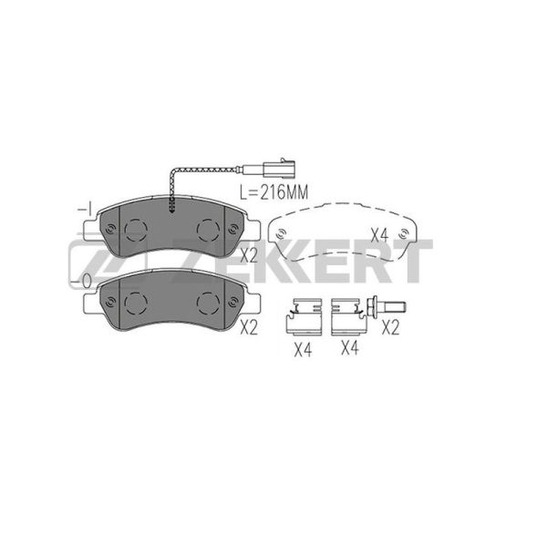 Колодки торм. задн. FIAT 4Y NUOVO DUCATO MY 2014 (2014-2022) (ZEKKERT) /BS1410/