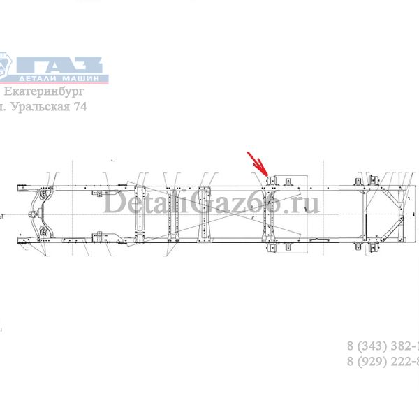 Кронштейн рессоры задней ГАЗон NEXT передний правый (ПАО "ГАЗ") /53-2912444/