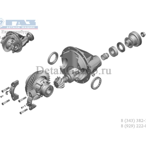 Редуктор заднего моста ГАЗель 4WD Cummins ISF 2.8 по ШРУС (43/10) (ПАО "ГАЗ") /32217-2402010-110/