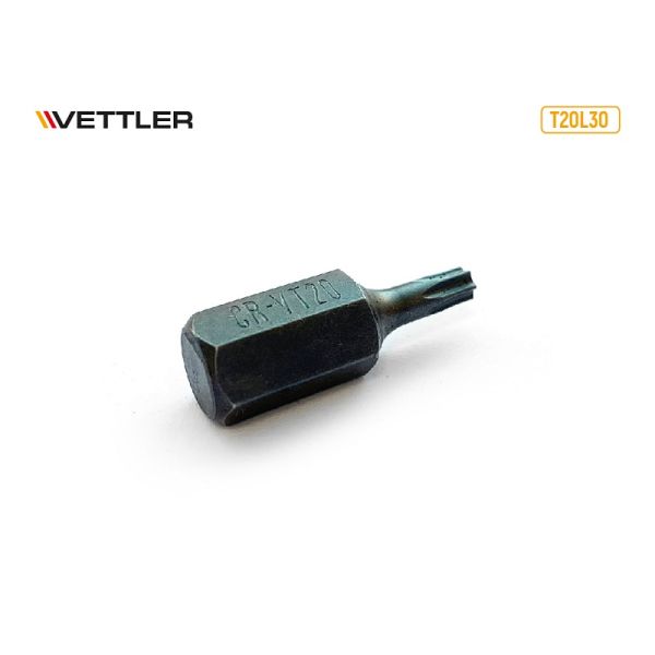 Бита Torx Т20 длина 30 мм.(VETTLER) /T20L30/