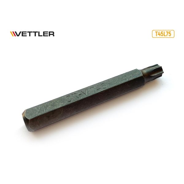 Бита Torx Т45 длина 75 мм.(VETTLER) /T45L75/