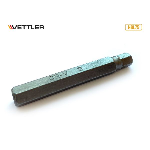 Бита шестигранная H8 длина 75 мм (VETTLER) /H8L75/