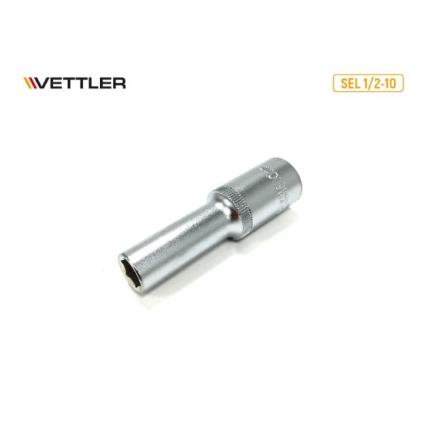 Головка 1/2" 10 мм 6 гр.удлиненная (VETTLER) /SEL 1/2-10/