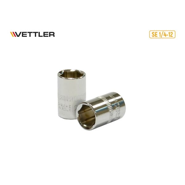 Головка 1/4" 12 мм 6 гр. (VETTLER) /SE 1/4-12/