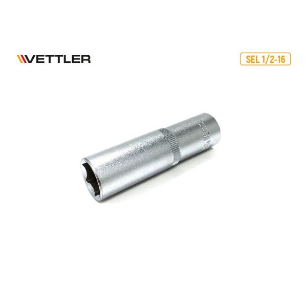 Головка 1/2" 16 мм 6 гр.удлиненная (VETTLER) /SEL 1/2-16/