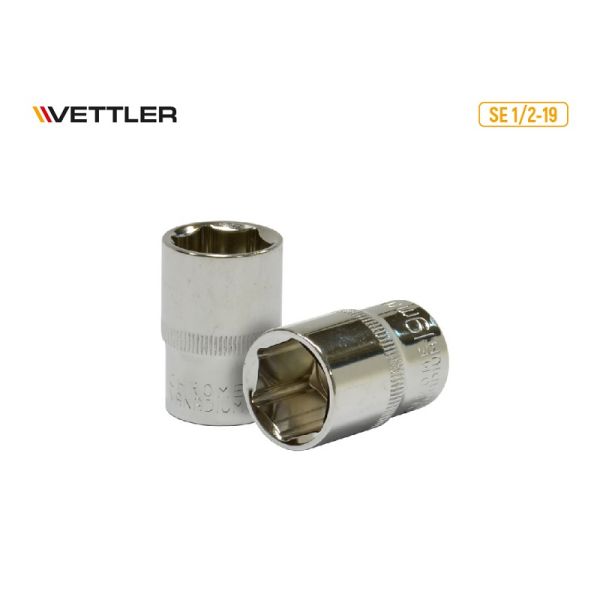 Головка 1/2" 19 мм 6 гр. (VETTLER) /SE 1/2-19/