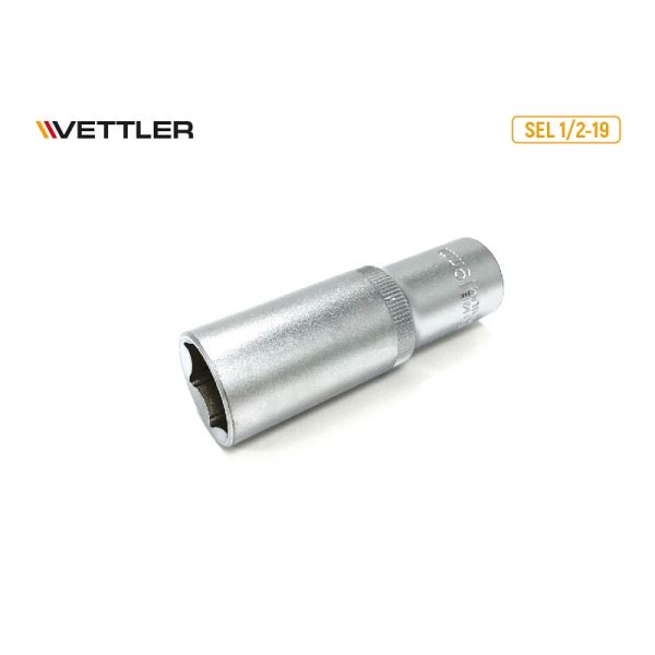 Головка 1/2" 19 мм 6 гр. удлиненная (VETTLER) /SEL 1/2-19/