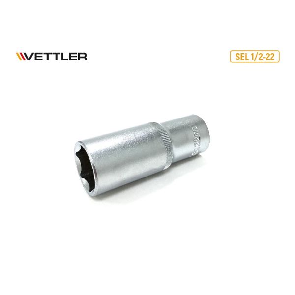 Головка 1/2" 22 мм 6 гр.удлиненная (VETTLER) /SEL 1/2-22/