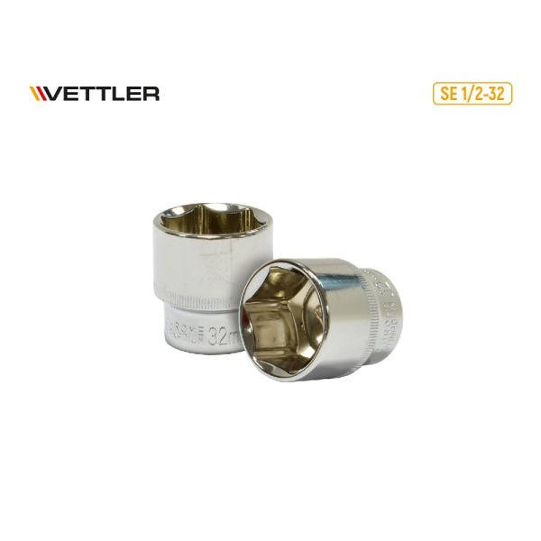 Головка 1/2" 32 мм 6 гр. (VETTLER) /SE 1/2-32/