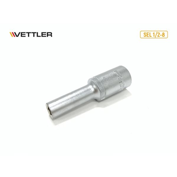 Головка 1/2" 8 мм 6 гр.удлиненная (VETTLER) /SEL 1/2-8/