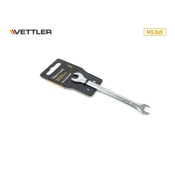 Ключ гаечный двухсторонний 8*9 (VETTLER) /MS 8x9/
