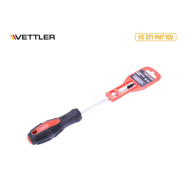 Отвертка крестовая 100 PH1  (VETTLER) /VEST1PH1*100/