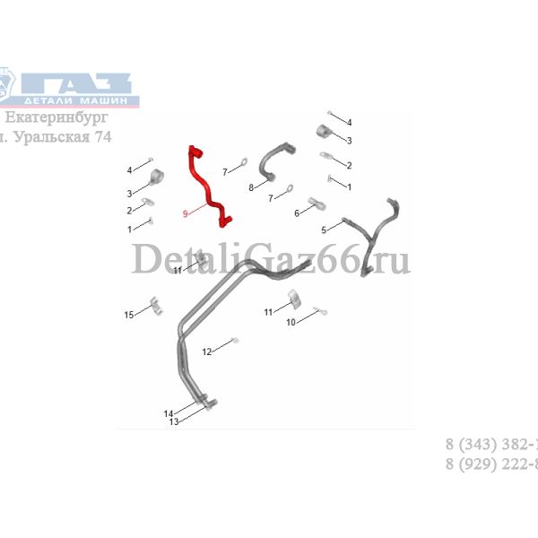Трубка подвода топл. ГАЗон NEXT дв. ЯМЗ-53445 (ПАО "Автодизель"(ЯМЗ)) /53443.1104410/