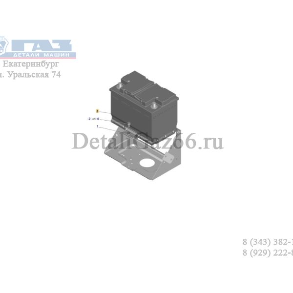 АКБ ГАЗель бизнес 75 А/ч, о/п (Аккумуляторный завод им.Н.М. Игнатьева - АКОМ  ГАЗ Оригинал) /3302.3703010-50/
