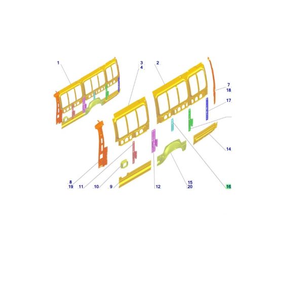 Стойка боковины №4 ГАЗель, Соболь (ПАО "ГАЗ" Оригинал) /3221-5401732/