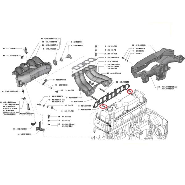 Штифт 10*28 коллектора дв. УМЗ-4216 (ОАО "БелЗАН" ГАЗ Оригинал) /.F00001-0003390-109/