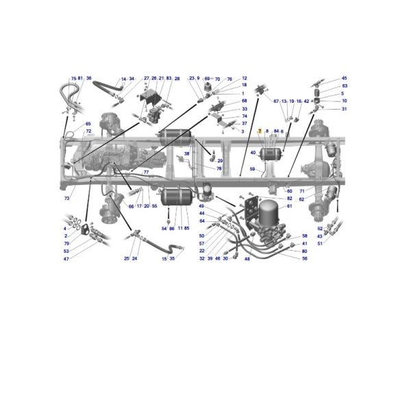 Хомут крепления вакуумного баллона ГАЗон NEXT (ПАО "ГАЗ" Оригинал) /3307-3513072/
